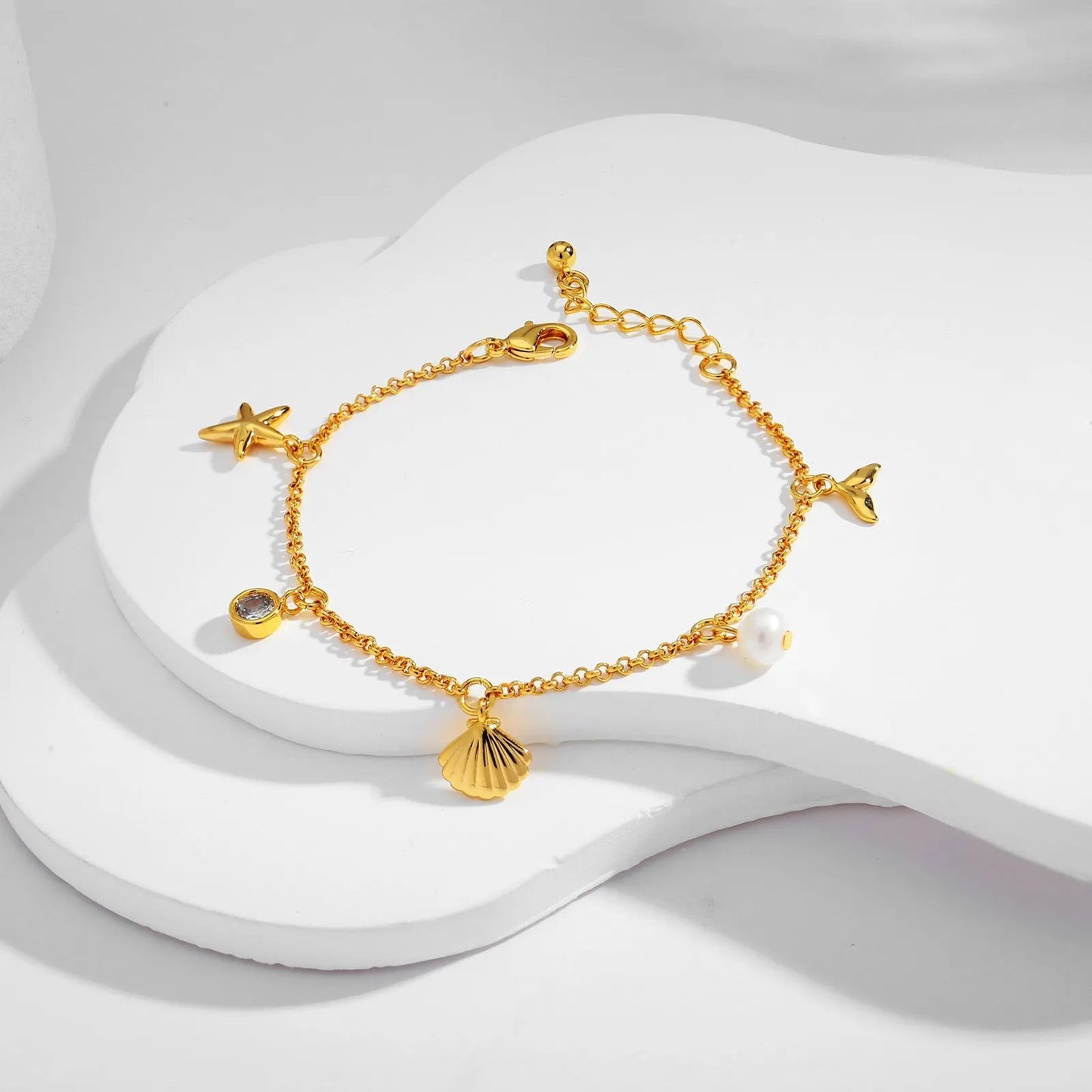 European and American Cross-border Fashion Personalized Ocean Necklace Summer Bracelet Women's Exquisite New Gift Jewelry High-end Bracelet by Dropsure