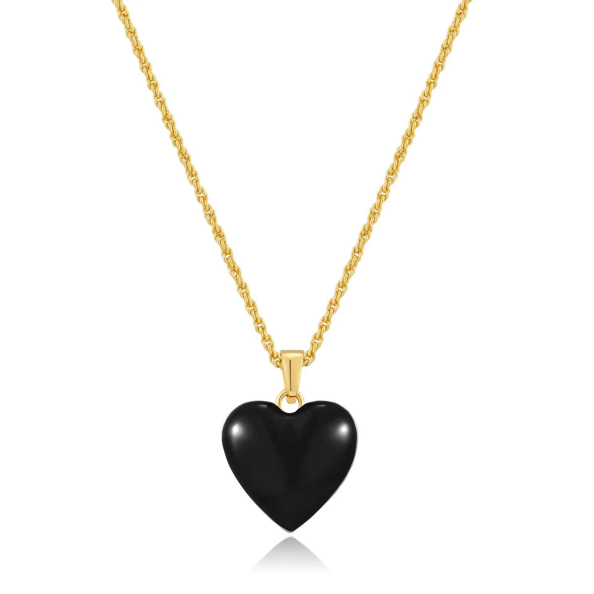 European and American Simple Double-Sided Love Pendant Necklace Women's Clavicle Chain High-grade Niche Design Sense Elegant Necklace Women's Accessories by Dropsure