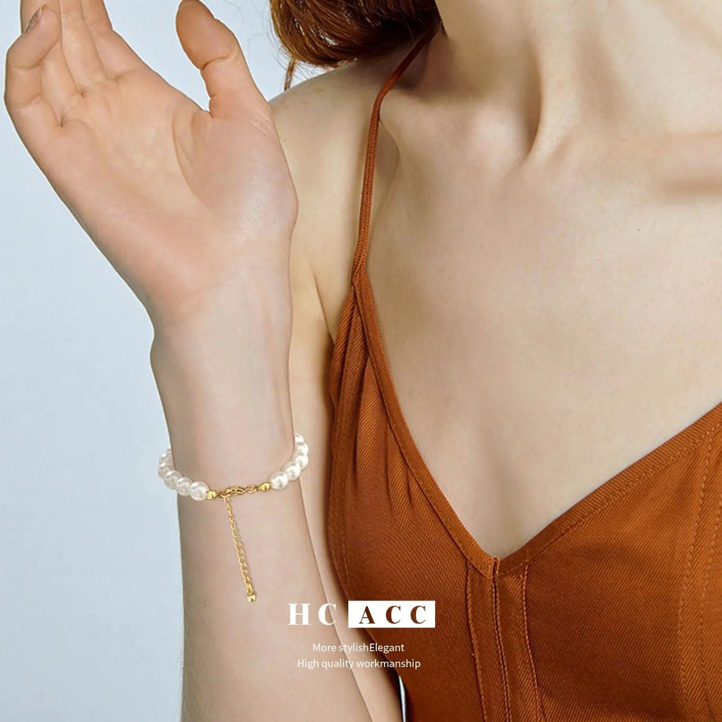 European and American Style Light Luxury Niche High-end Bowknot Pendant Pearl Bracelet Women's Retro Elegant All-match Jewelry Bracelet by Dropsure