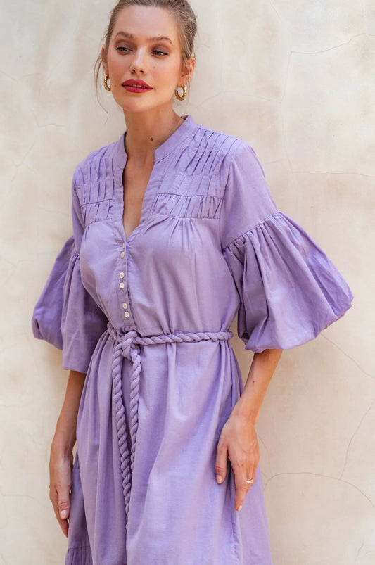 Oleana Puff Sleeve Maxi Dress by ELF