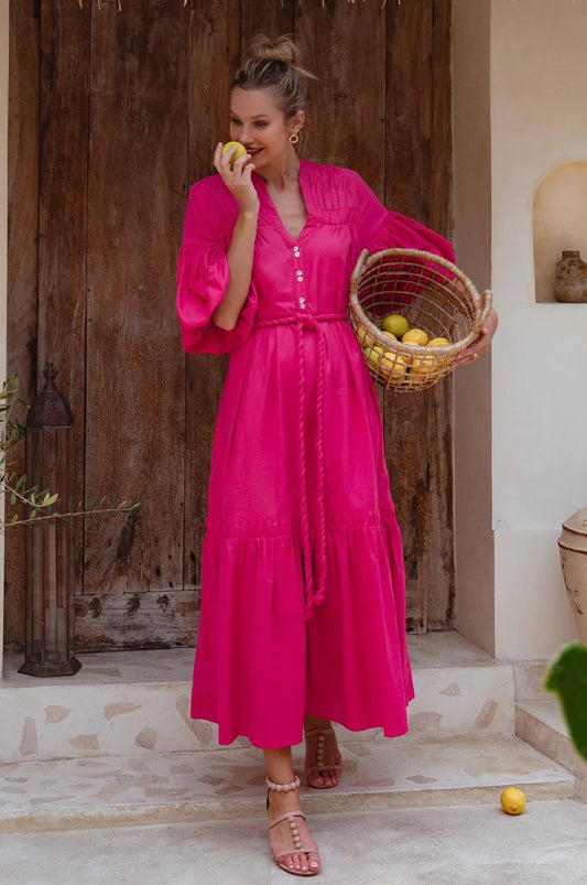 Oleana Puff Sleeve Maxi Dress by ELF