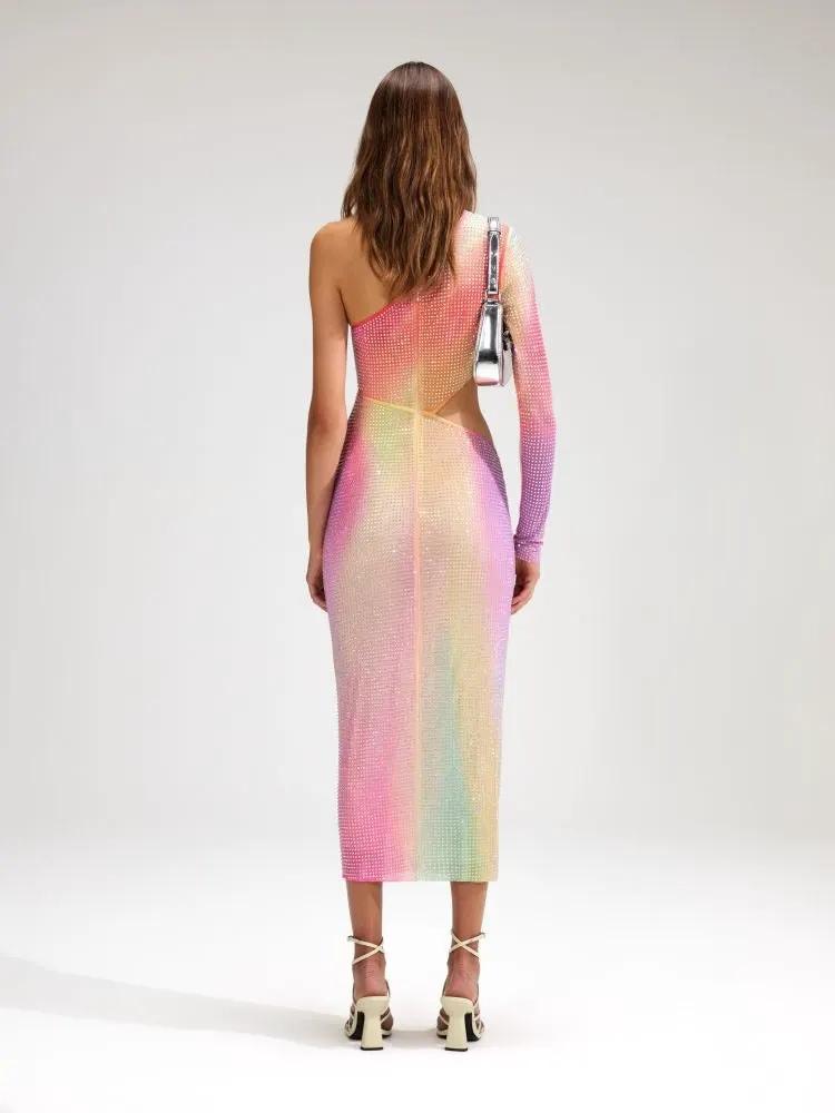One-Shoulder Slit Dress with Cinched Waist For Women, Upper East Side, BYMANYC New York. by BYMANYC ® New York