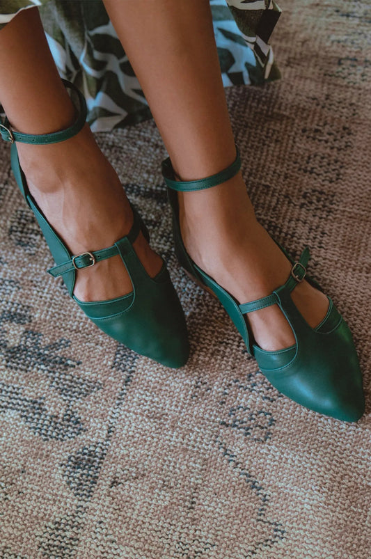 On The Go Pointed Toe T-Strap Flats by ELF