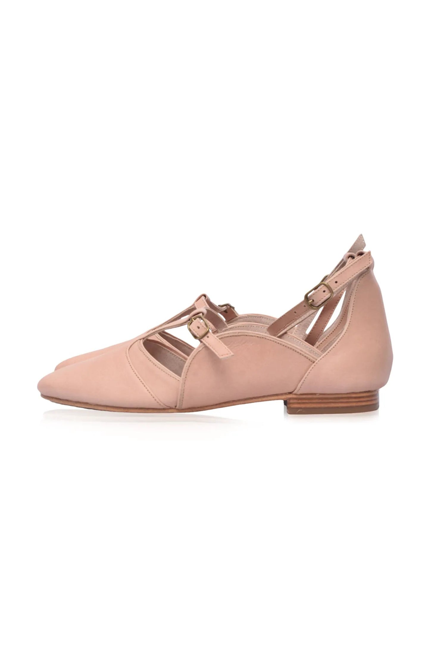 On The Go Pointed Toe T-Strap Flats by ELF