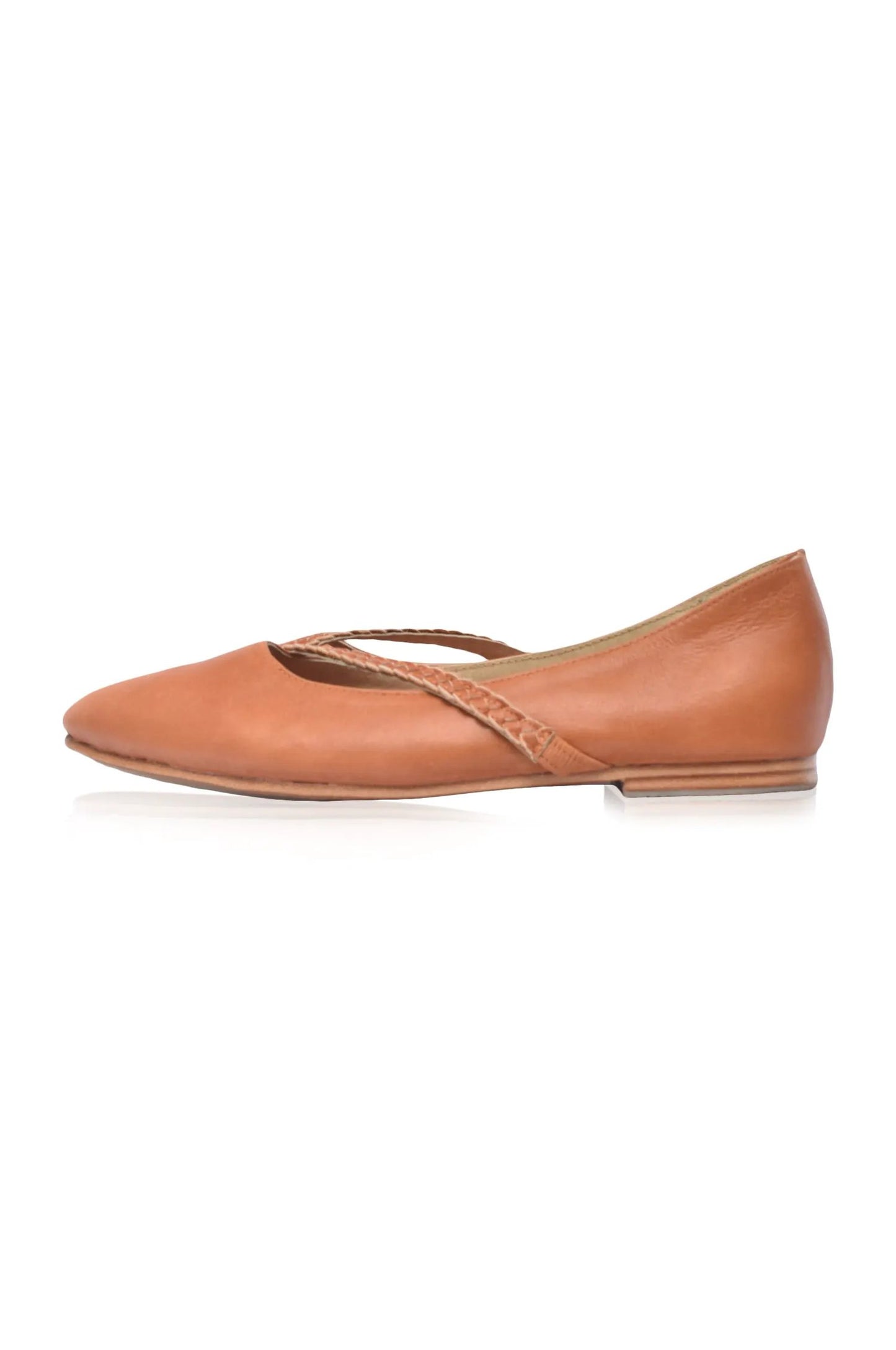 Orenda Pointed Toe Leather Flats by ELF