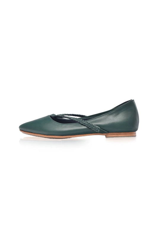 Orenda Pointed Toe Leather Flats by ELF