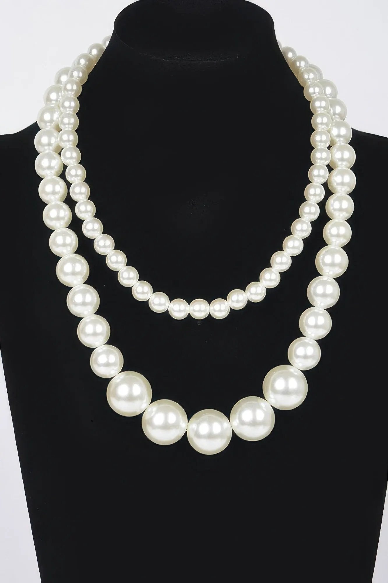 PARK AVENUE Double Layered Faux Pearl Necklace: BYMANYC ® New York by BYMANYC ® New York