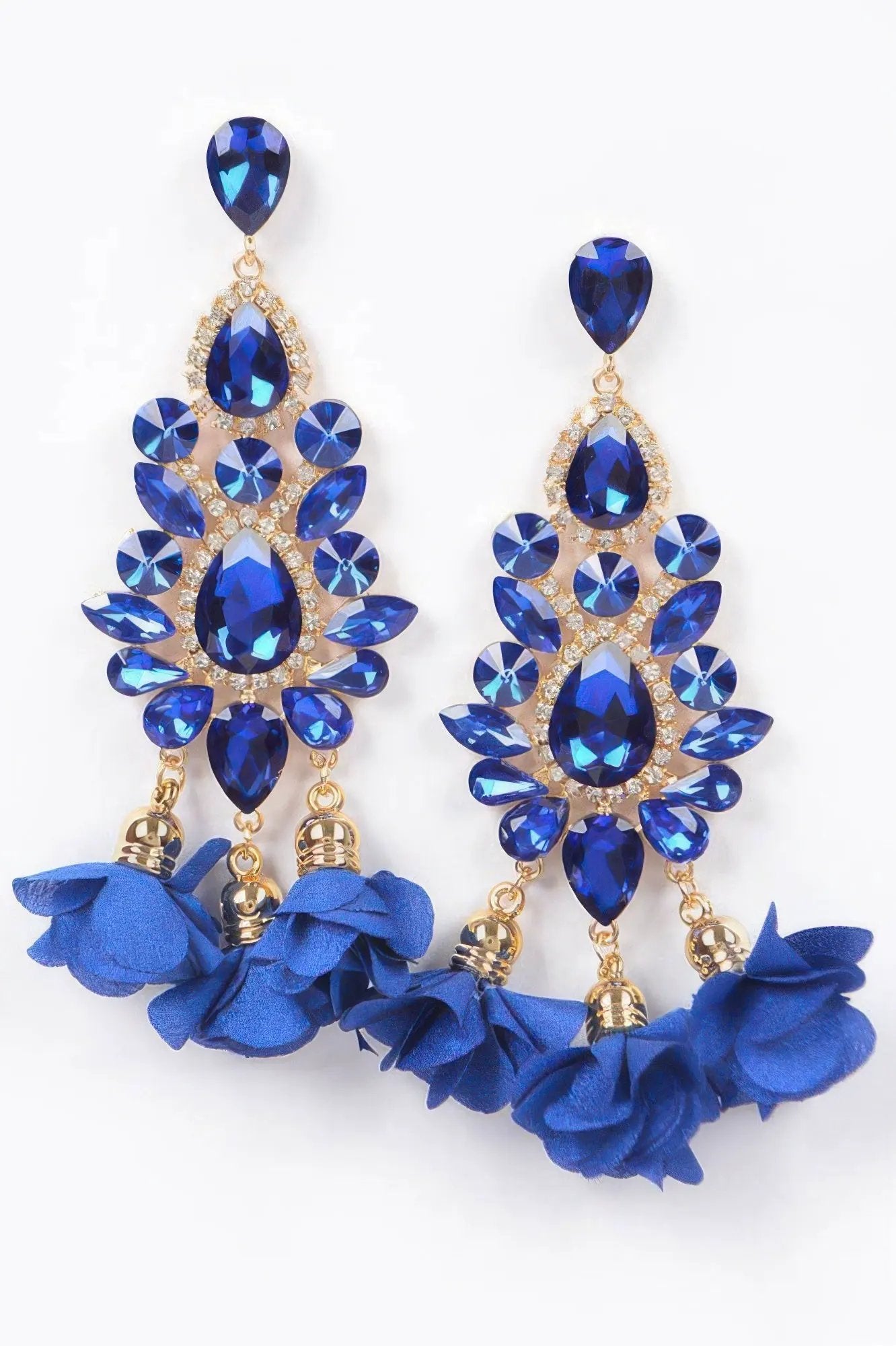 PARK AVENUE Multi Rhinestone Flower Drop Earrings: BYMANYC ® New York by BYMANYC ® New York