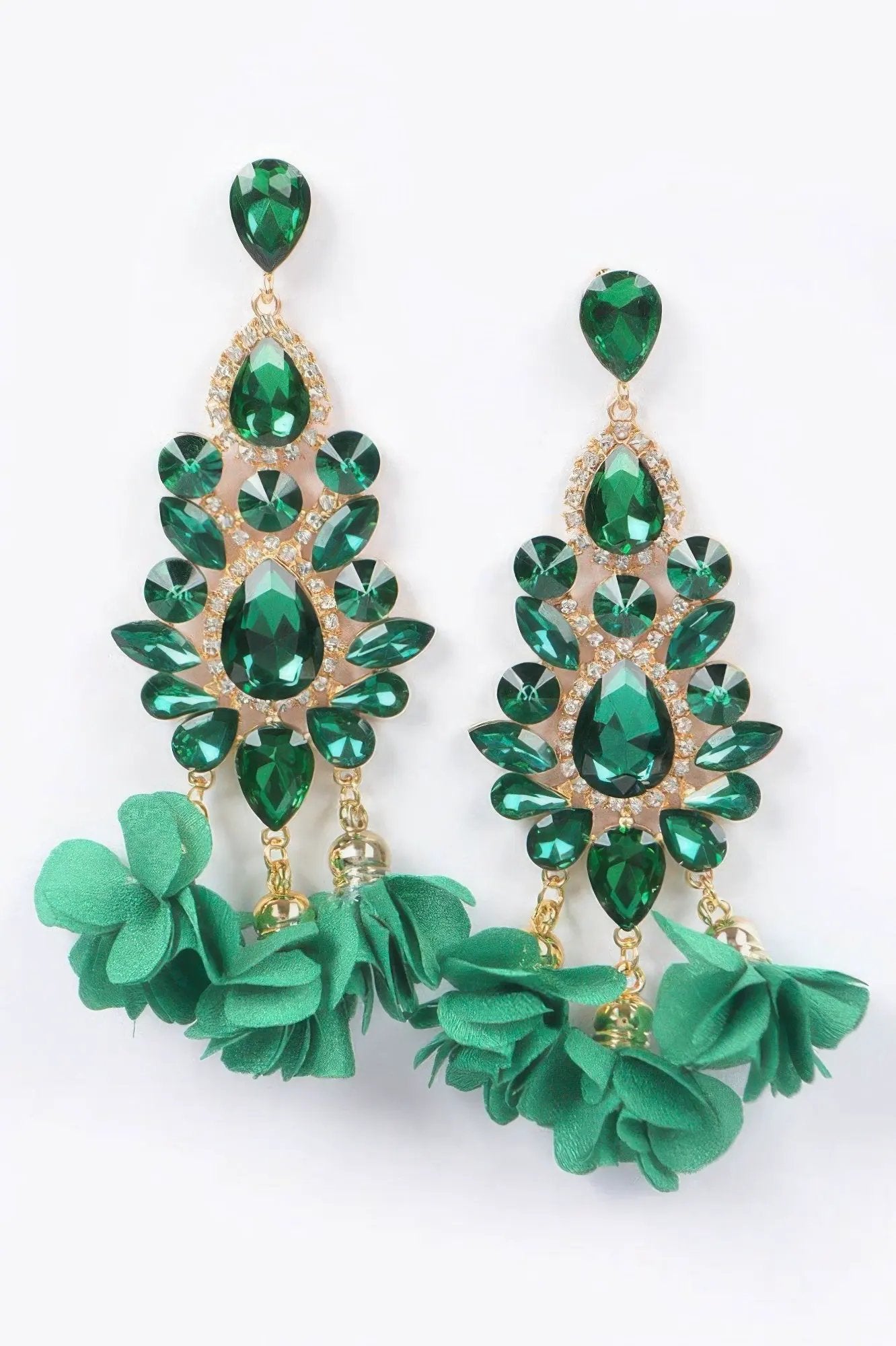 PARK AVENUE Multi Rhinestone Flower Drop Earrings: BYMANYC ® New York by BYMANYC ® New York