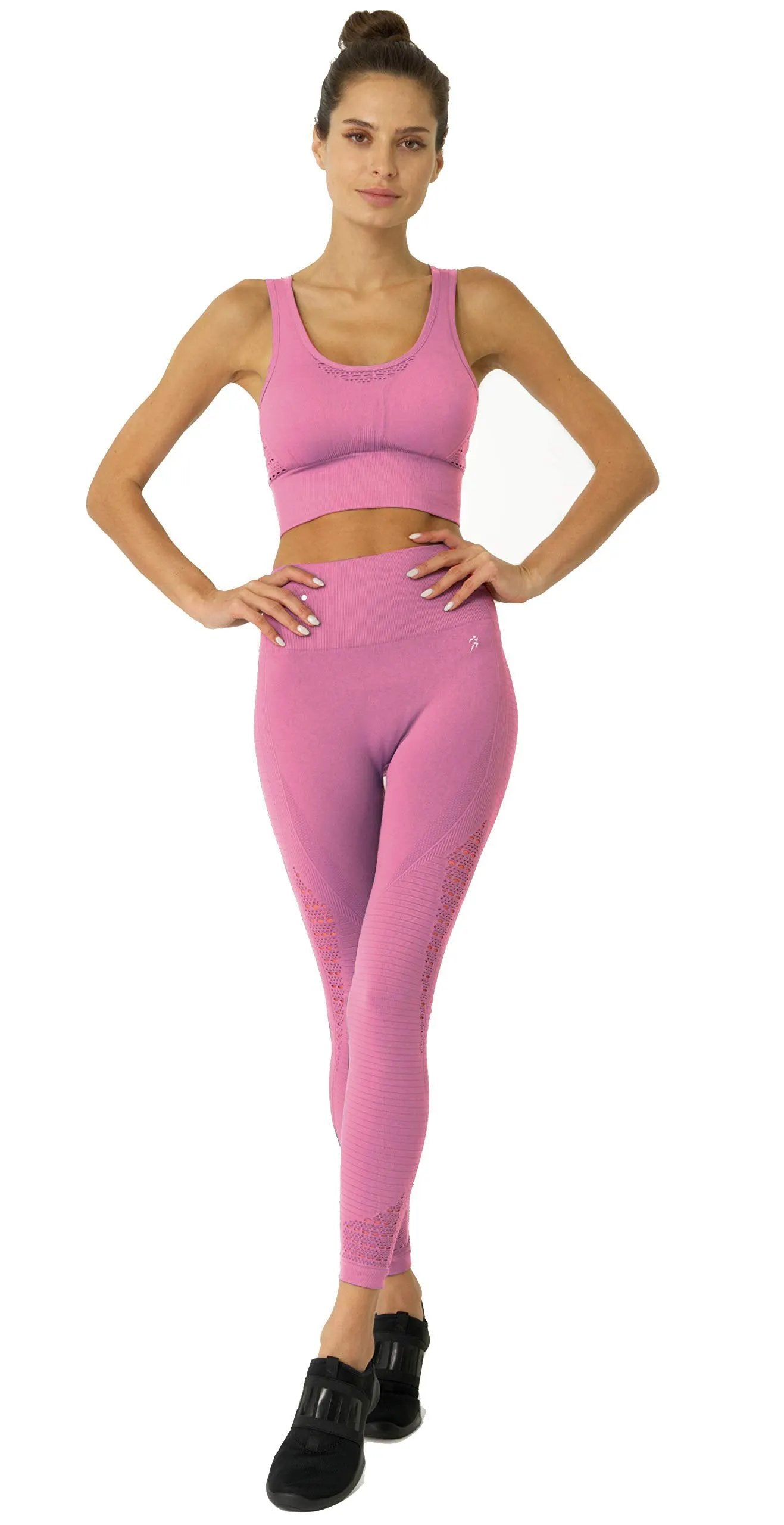 Mesh Seamless Set - Pink by Savoy Active