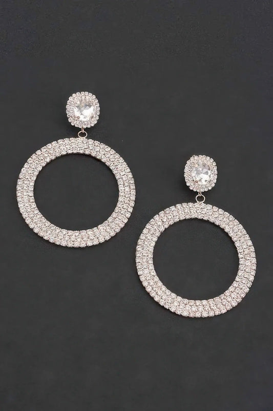 PLAZA Luxury Rhinestone Circular Drop Earrings: BYMANYC ® New York by BYMANYC ® New York