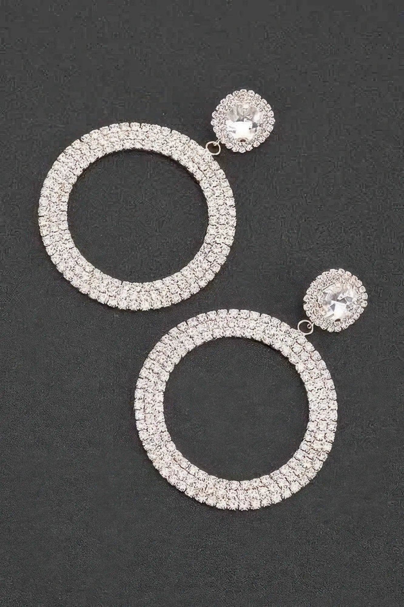 PLAZA Luxury Rhinestone Circular Drop Earrings: BYMANYC ® New York by BYMANYC ® New York