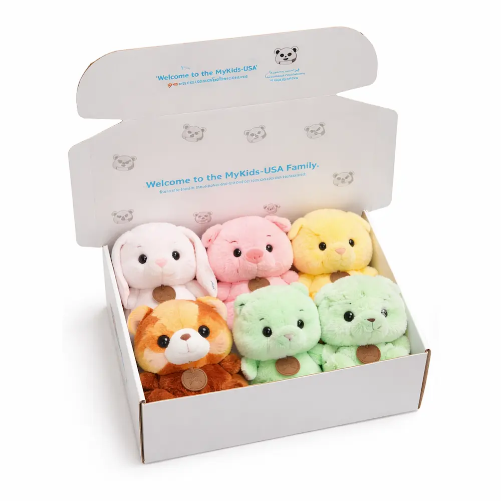 MyKids-USA® 6.5” Scented Animal Plush Toy – Super Soft PP Cotton by Tux-USA