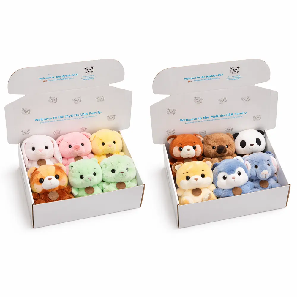 MyKids-USA® 6.5” Scented Animal Plush Toy – Super Soft PP Cotton by Tux-USA
