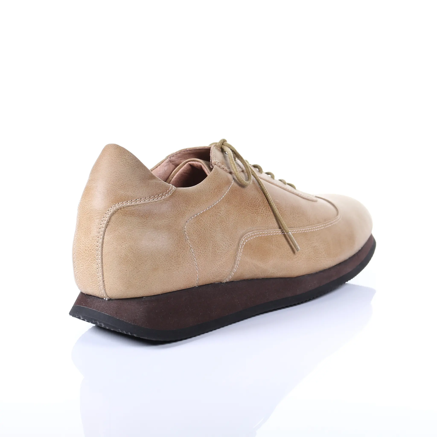 Men's Style Lace Up Leather Casual Shoes (Beige) by PRODUIT PARFAIT