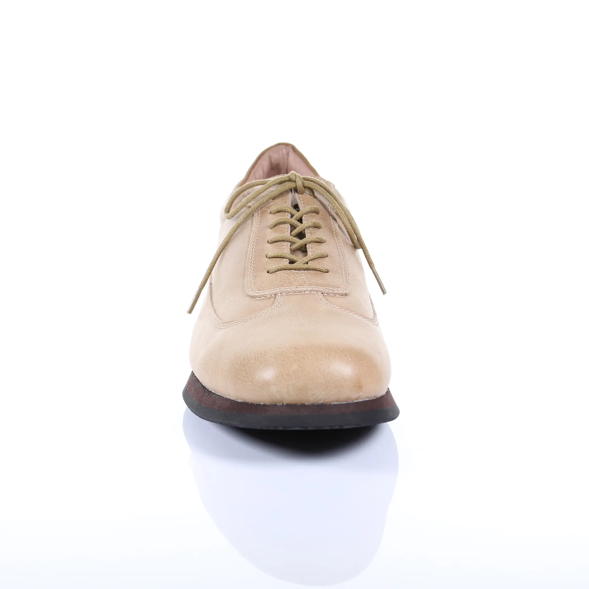 Men's Style Lace Up Leather Casual Shoes (Beige) by PRODUIT PARFAIT