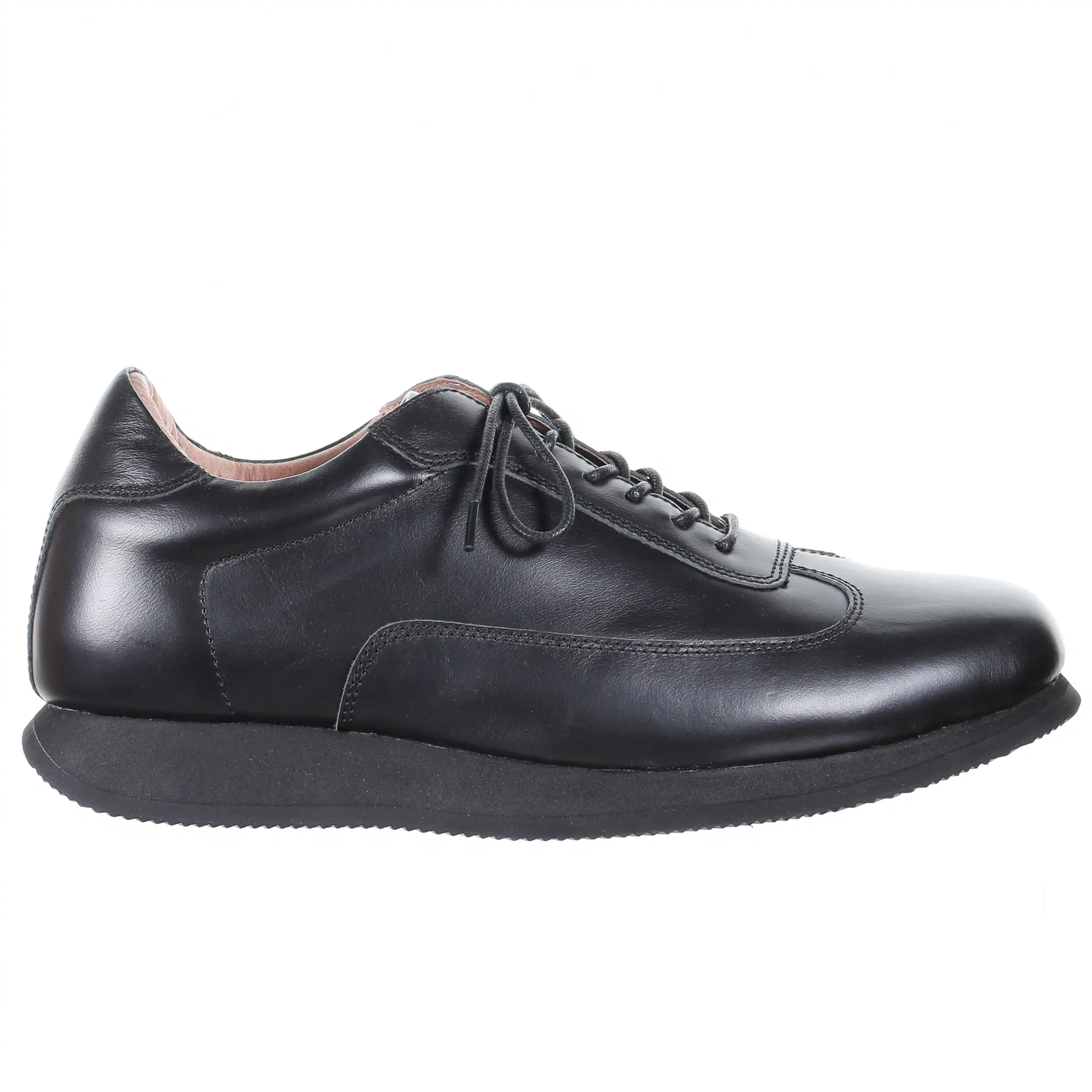 Men's Style Lace Up Leather Casual Shoes (Black) by PRODUIT PARFAIT
