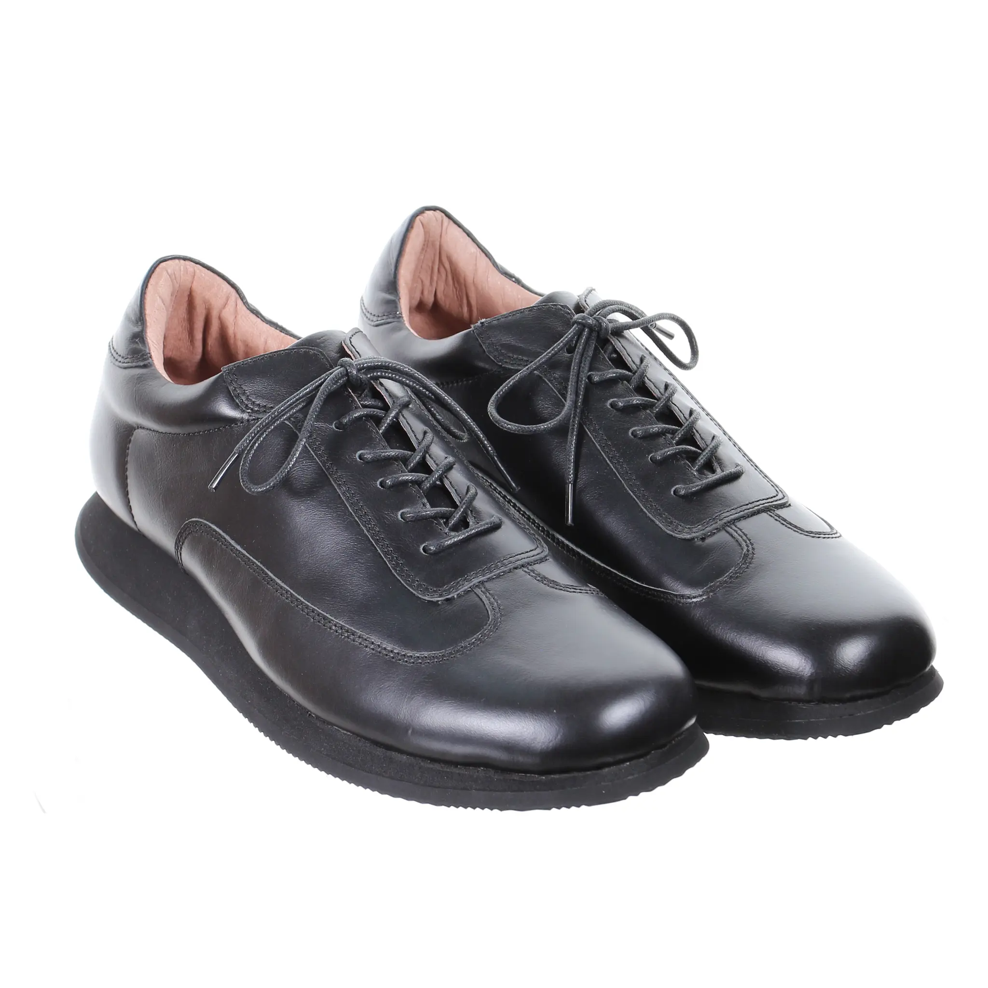 Men's Style Lace Up Leather Casual Shoes (Black) by PRODUIT PARFAIT