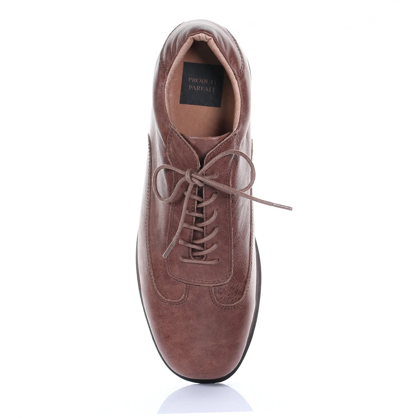 Men's Style Lace Up Leather Casual Shoes (Dark Brown) by PRODUIT PARFAIT