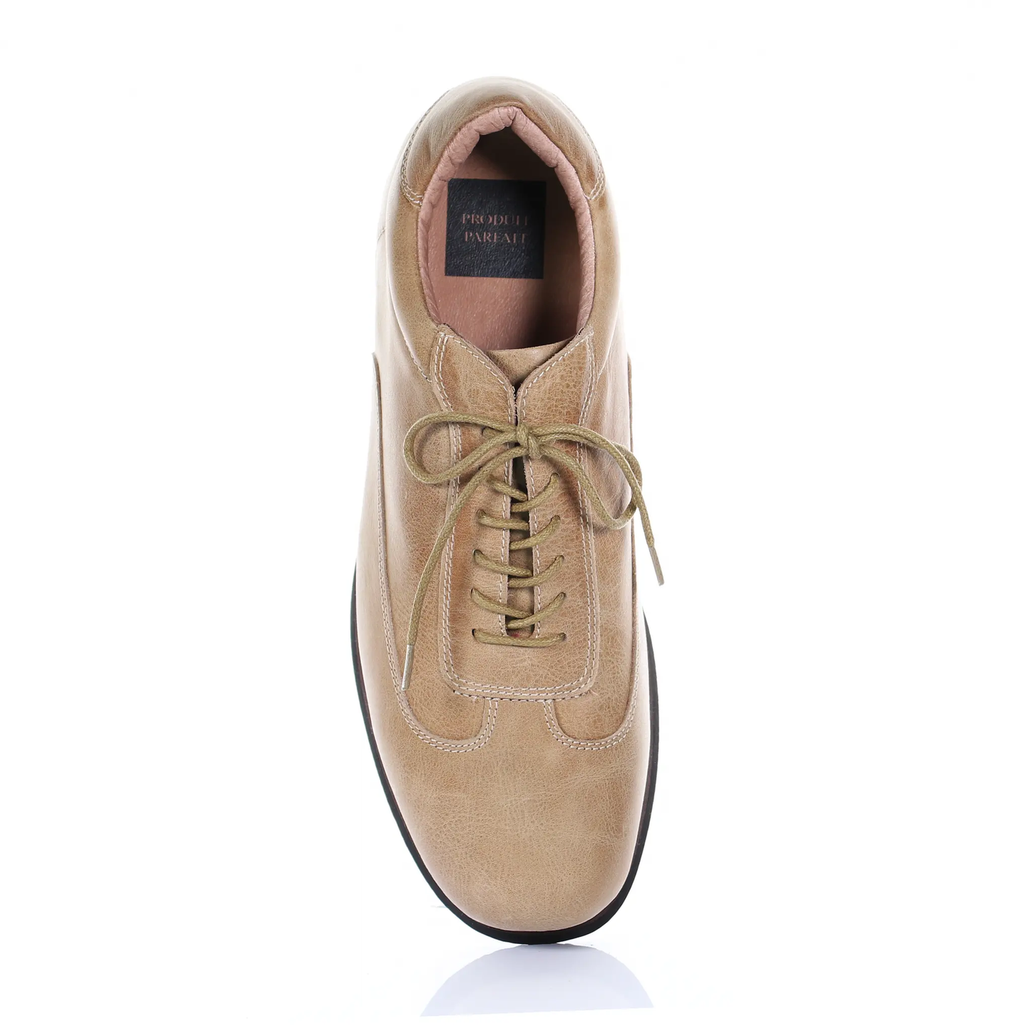 Men's Style Lace Up Leather Casual Shoes (Beige) by PRODUIT PARFAIT