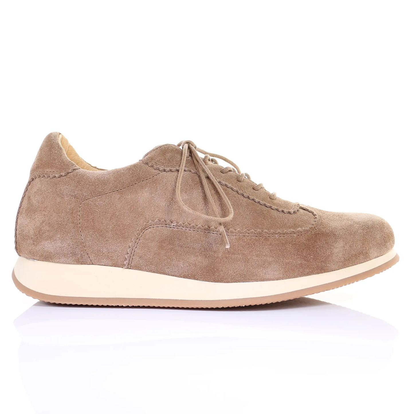 Men's Style Lace Up Suede Leather Casual Shoes (Beige) by PRODUIT PARFAIT