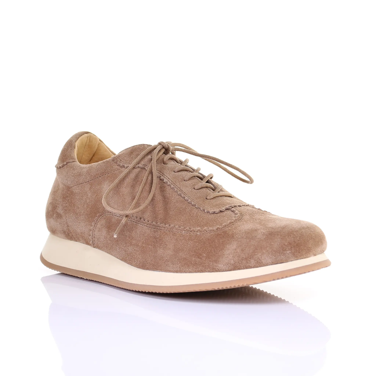 Men's Style Lace Up Suede Leather Casual Shoes (Beige) by PRODUIT PARFAIT