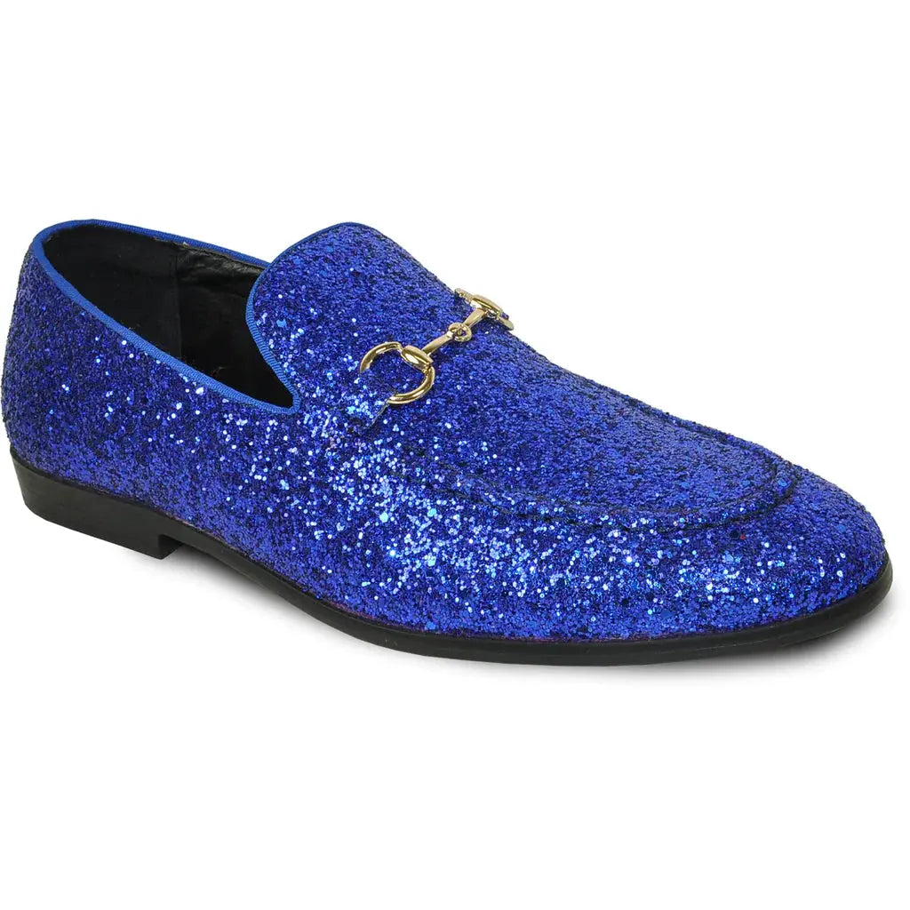 "Bravo" Blue Glitter Tuxedo & Prom Shoes by Tux-USA