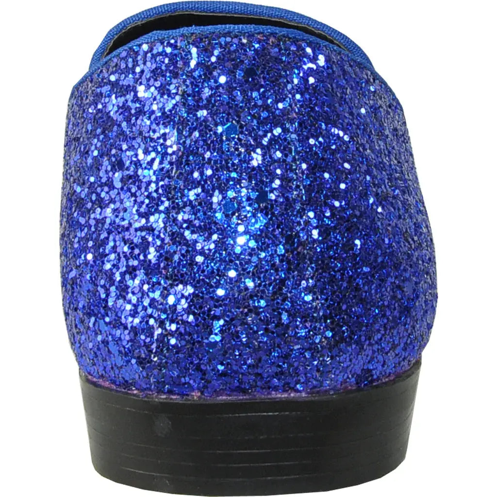 "Bravo" Blue Glitter Tuxedo & Prom Shoes by Tux-USA