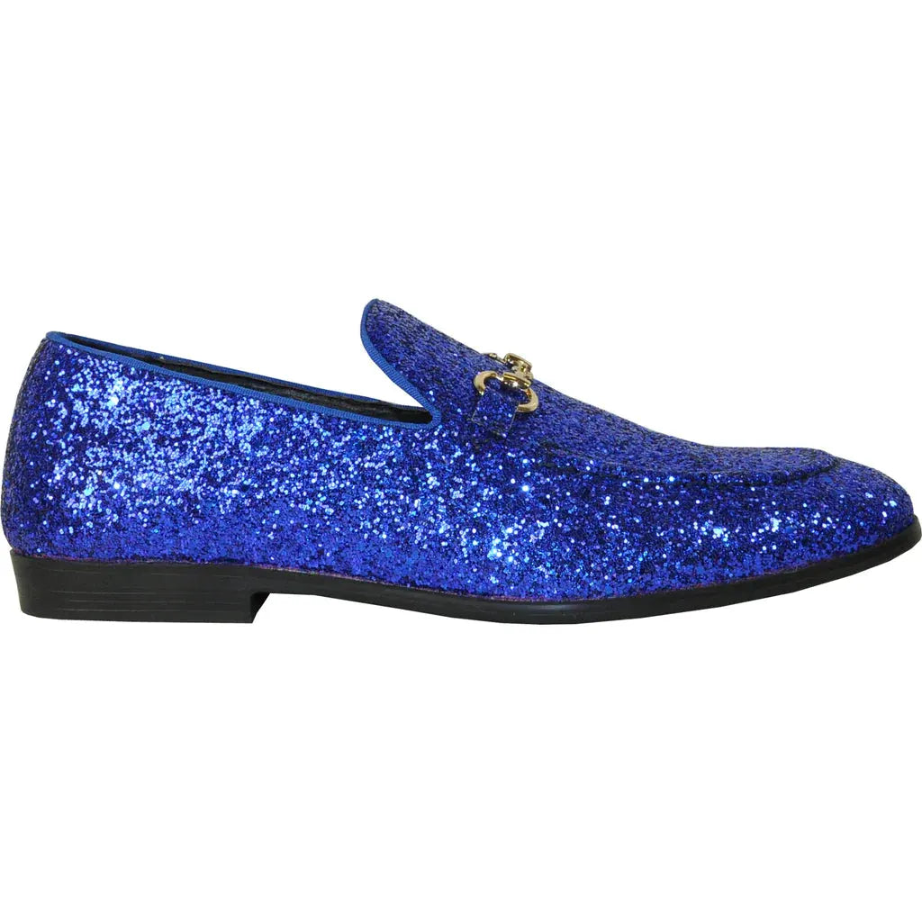 "Bravo" Blue Glitter Tuxedo & Prom Shoes by Tux-USA