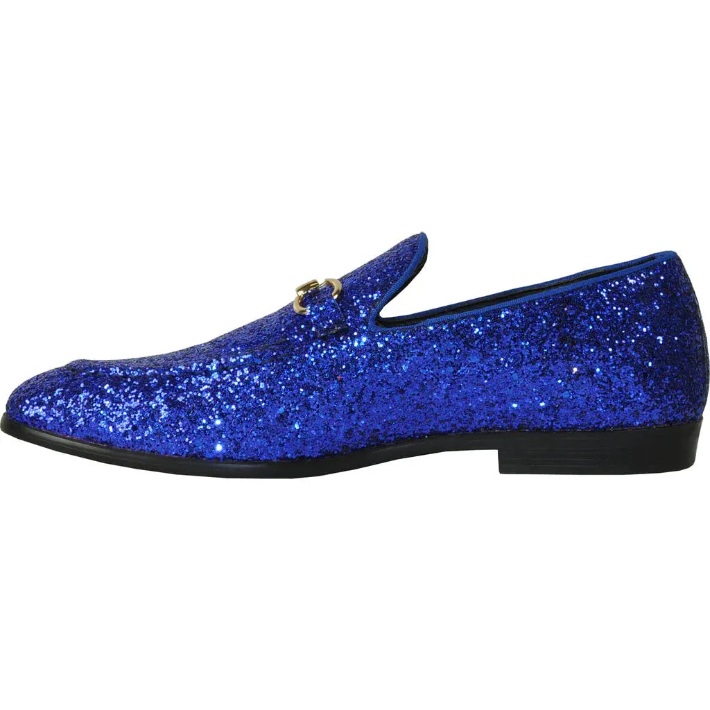 "Bravo" Blue Glitter Tuxedo & Prom Shoes by Tux-USA