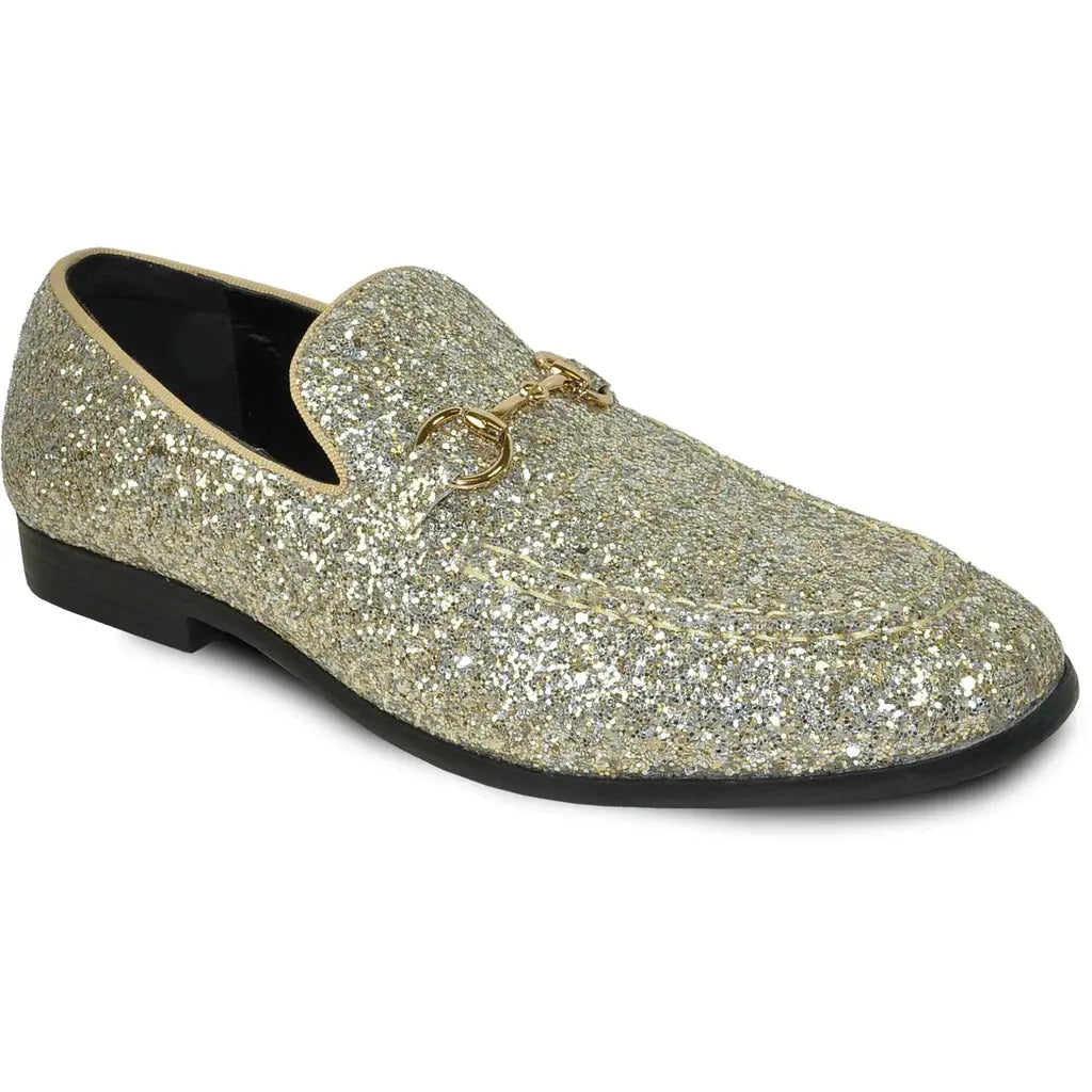 "Bravo" Gold Glitter Tuxedo & Prom Shoes by Tux-USA
