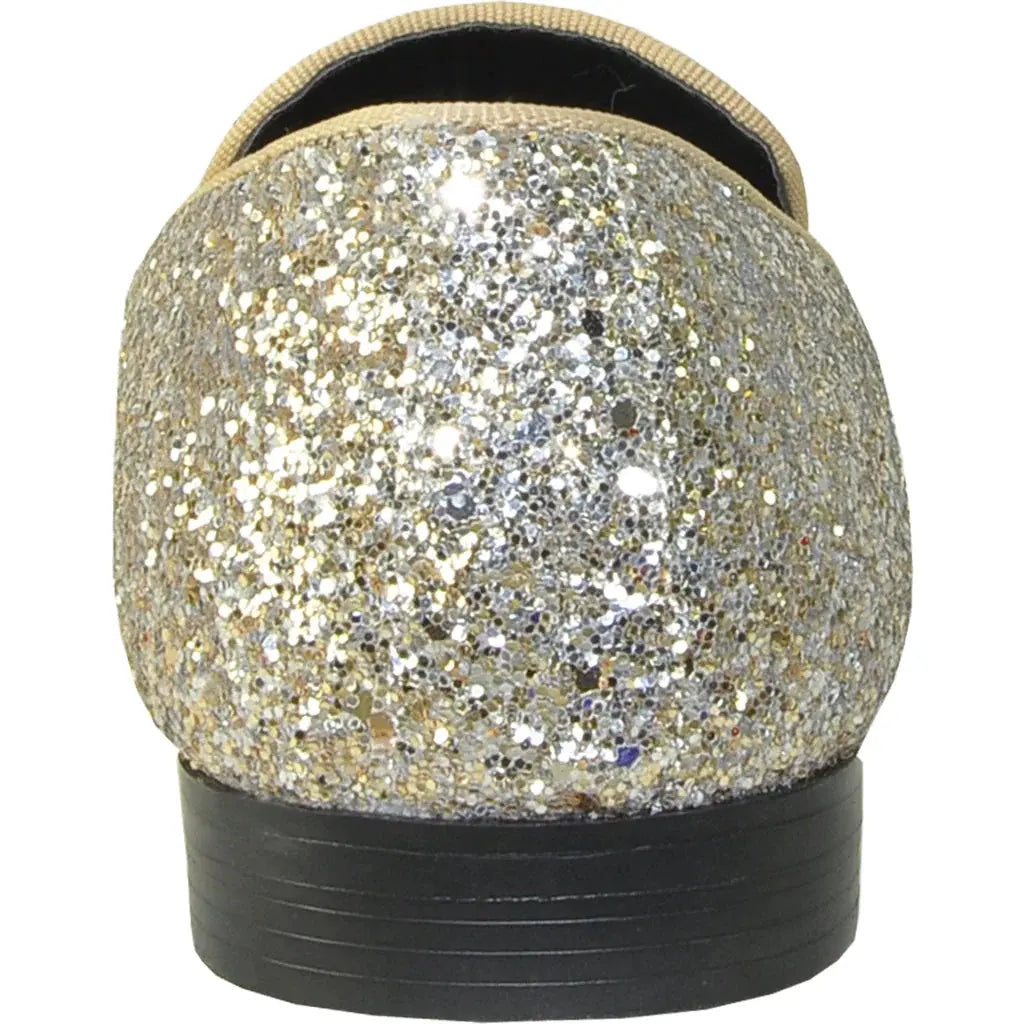 "Bravo" Gold Glitter Tuxedo & Prom Shoes by Tux-USA