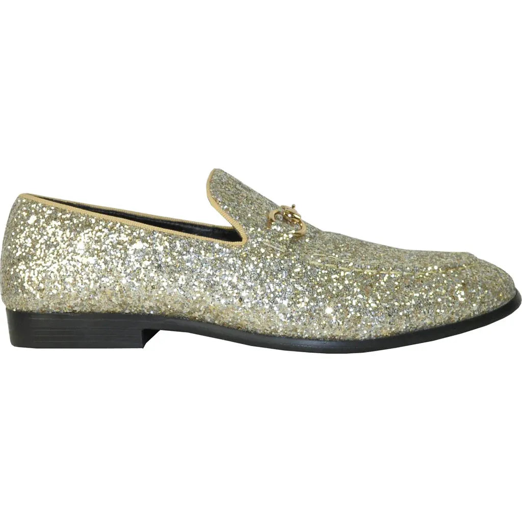 "Bravo" Gold Glitter Tuxedo & Prom Shoes by Tux-USA