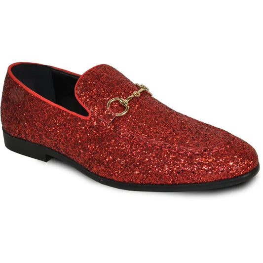 "Bravo" Red Glitter Tuxedo & Prom Shoes by Tux-USA