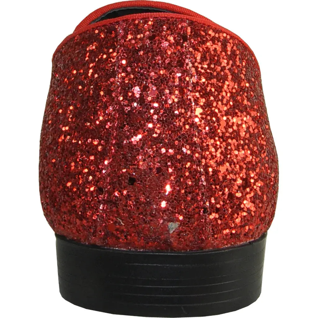 "Bravo" Red Glitter Tuxedo & Prom Shoes by Tux-USA