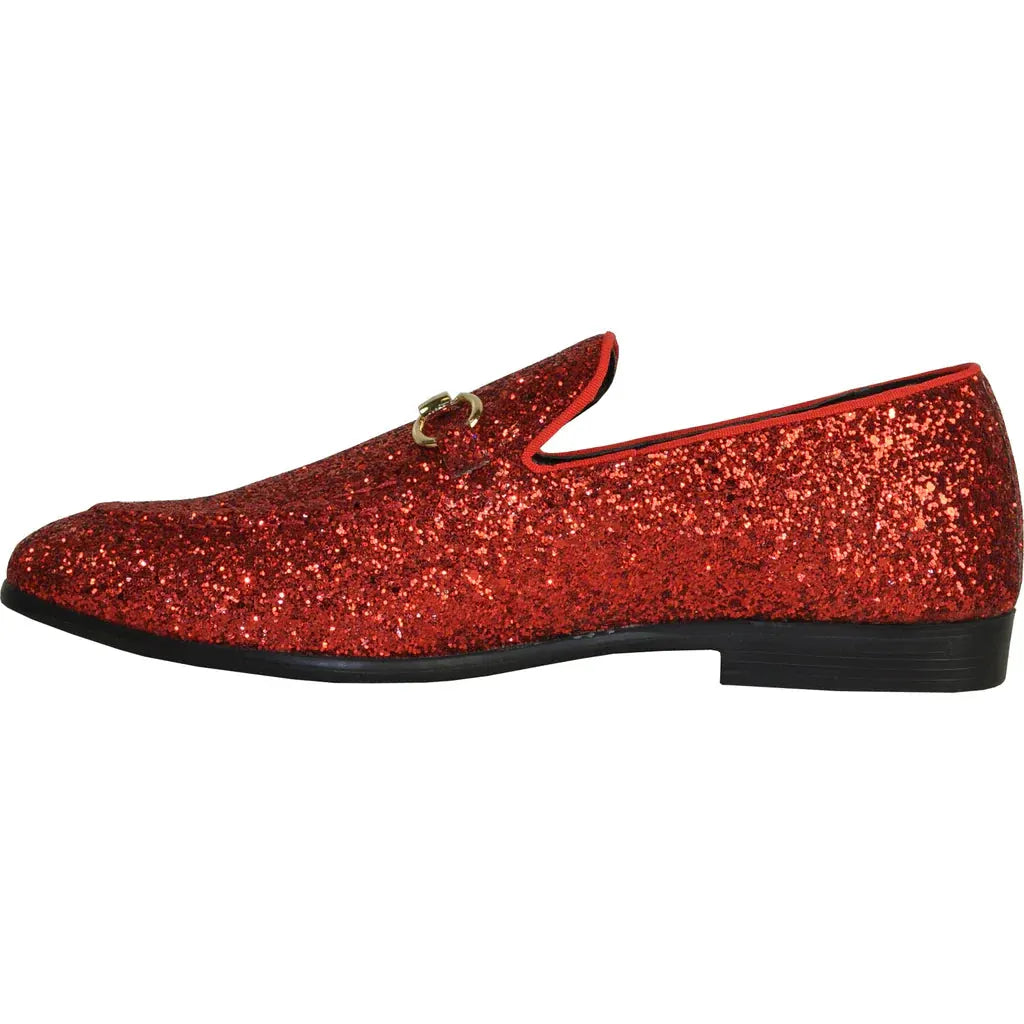 "Bravo" Red Glitter Tuxedo & Prom Shoes by Tux-USA