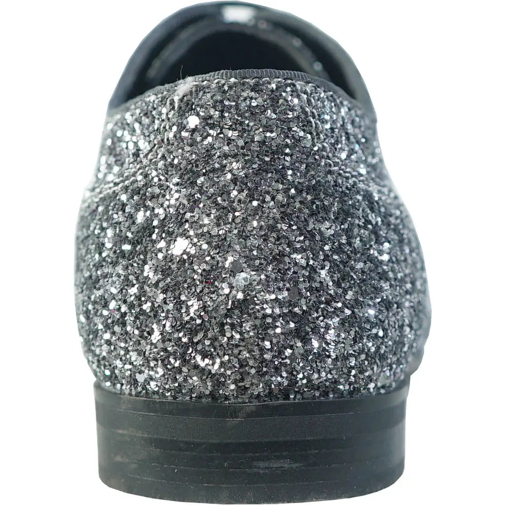 BRAVO Men Dress Shoe PROM-3 Loafer Shoe for Prom & Wedding Pewter by Tux-USA