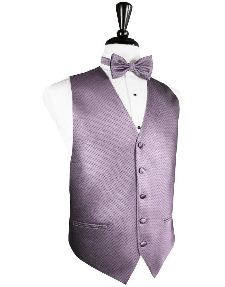 Tuxedo Vest Diagonal Diamond Grid Pattern Palermo Collection Black by Tux-USA
