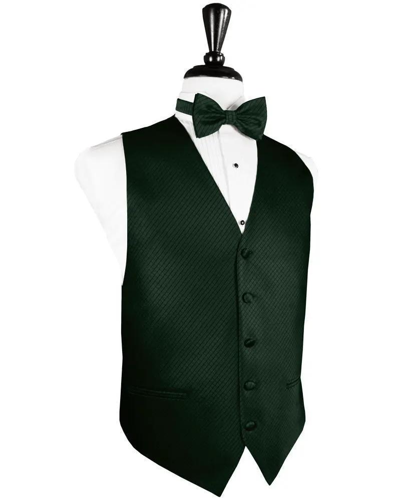Tuxedo Vest Diagonal Diamond Grid Pattern Palermo Collection Black by Tux-USA