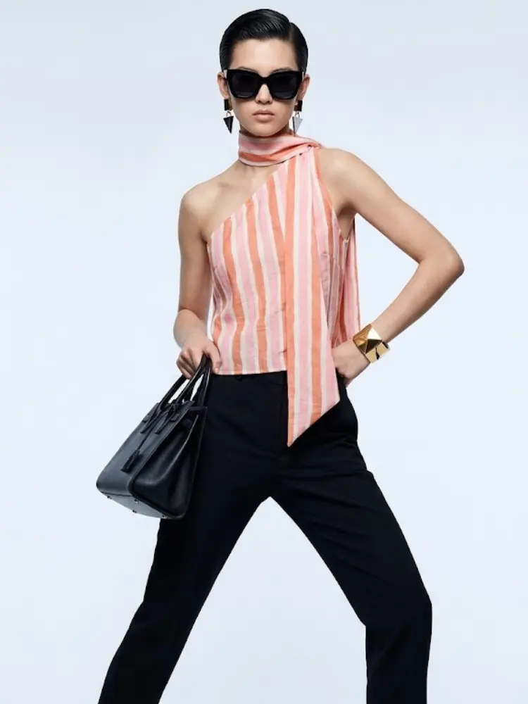 Women's Top One Shoulder BYMANYC ® New York HAMPTONS STRIPE STRAPLESS - New Collection by BYMANYC ® New York