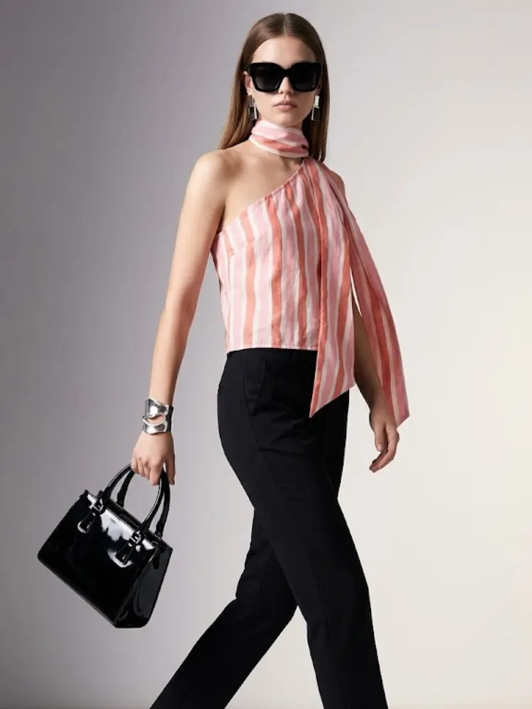 Women's Top One Shoulder BYMANYC ® New York HAMPTONS STRIPE STRAPLESS - New Collection by BYMANYC ® New York