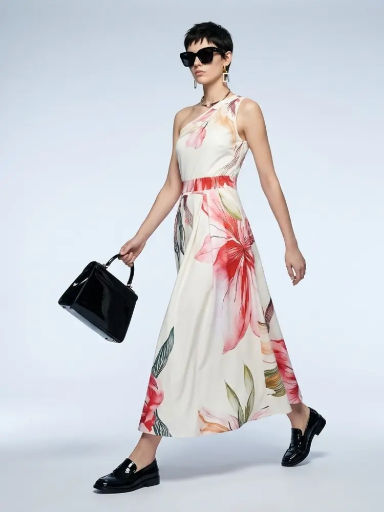 Women's Dress One-Shoulder Maxi BYMANYC ® New York HAMPTONS FLORAL - New Collection by BYMANYC ® New York