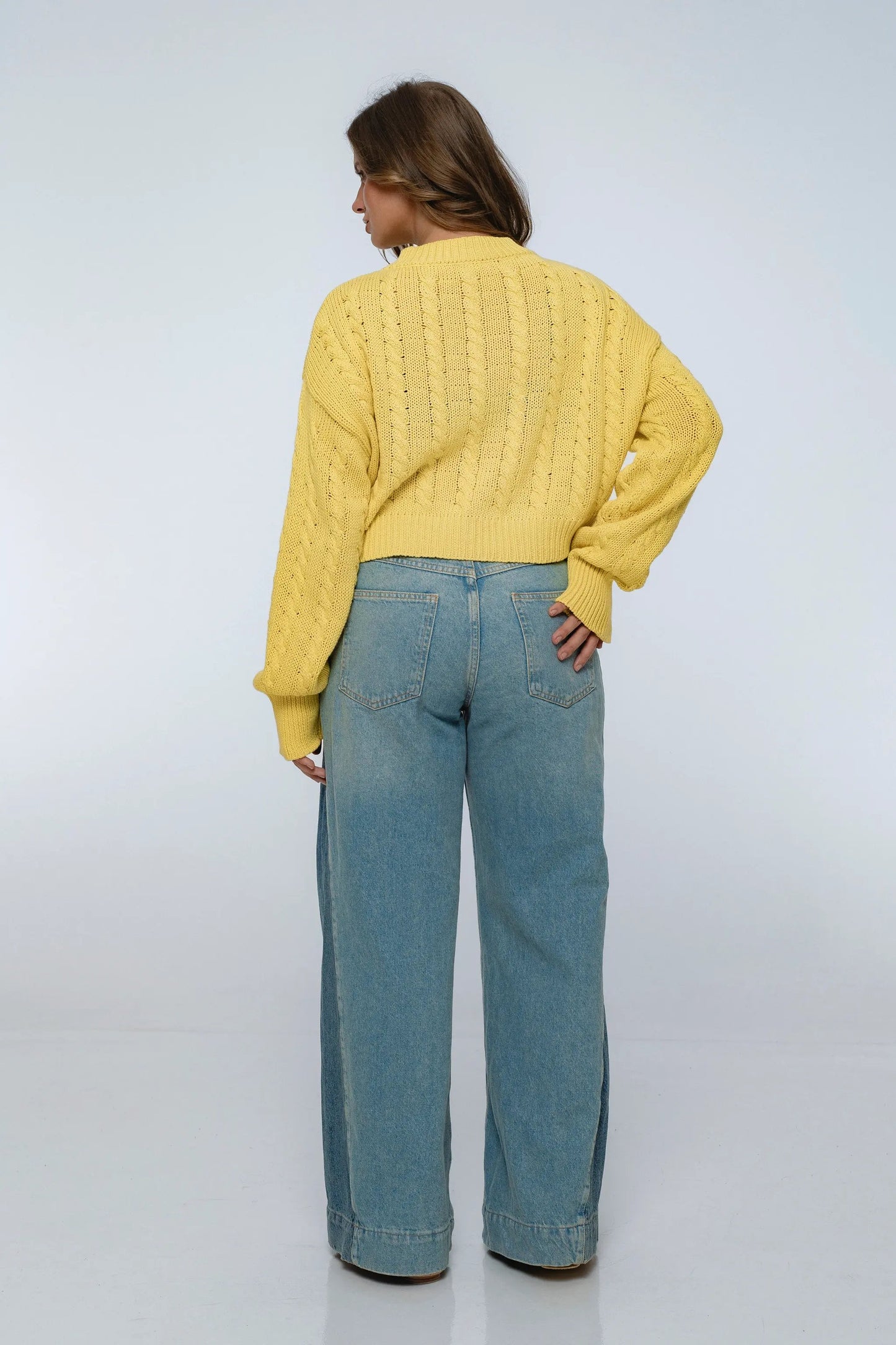 Parisse Cropped Knitted Cardigan by ELF
