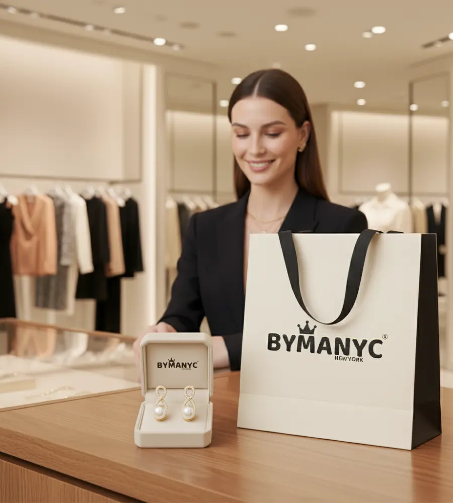 Pearl Drop Earrings Majestic SOHO BYMANYC ® New York by BYMANYC ® New York