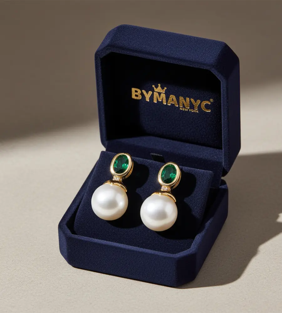 Pearl Drop Earrings Majestic SOHO BYMANYC ® New York by BYMANYC ® New York