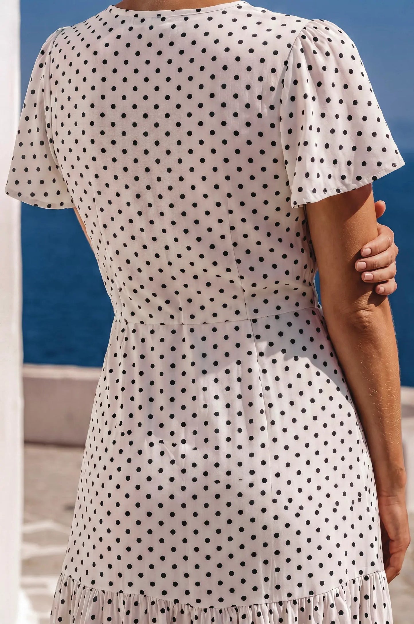 Persea Cotton Wrap Midi Dress by ELF