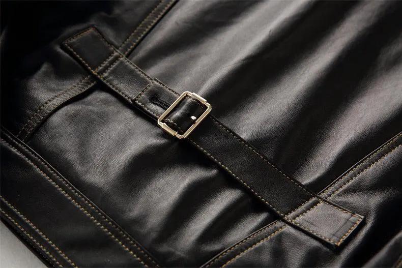 Petyr Genuine Men Sheepskin Leather Coat by Inland Leather Co.