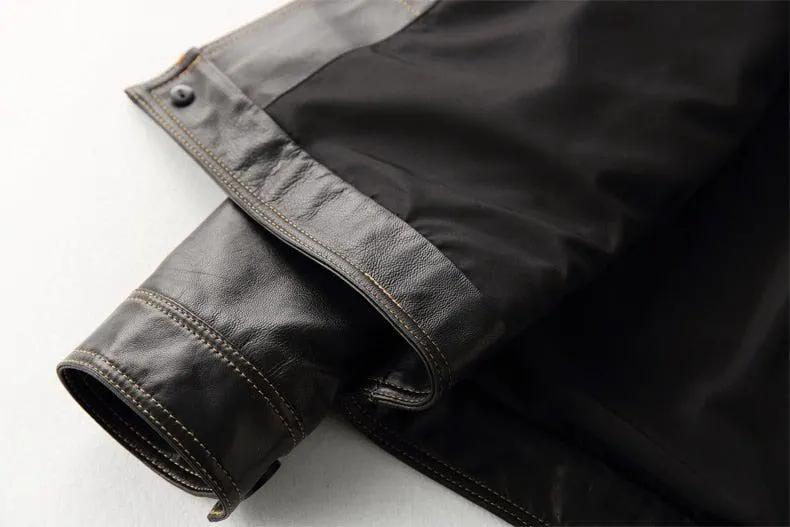 Petyr Genuine Men Sheepskin Leather Coat by Inland Leather Co.
