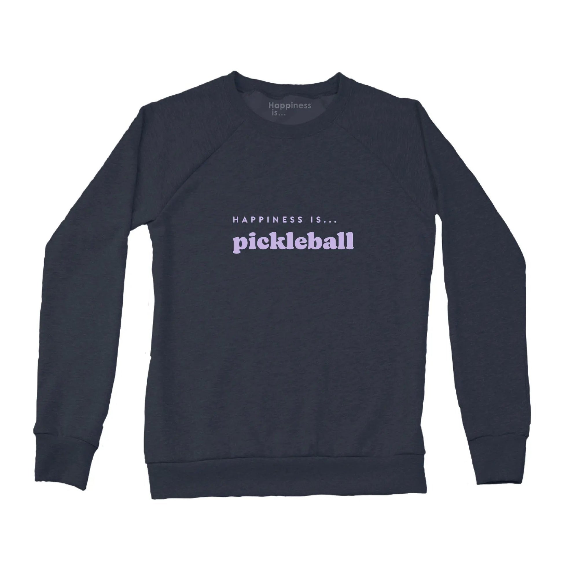Women's Pickleball Crew Sweatshirt, True Navy with lilac by Tennis Collection
