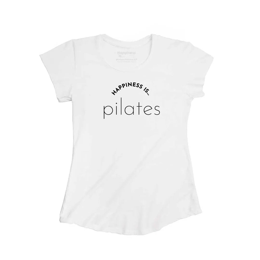 Women's Pilates Bamboo T-Shirt, White by Yoga Collection